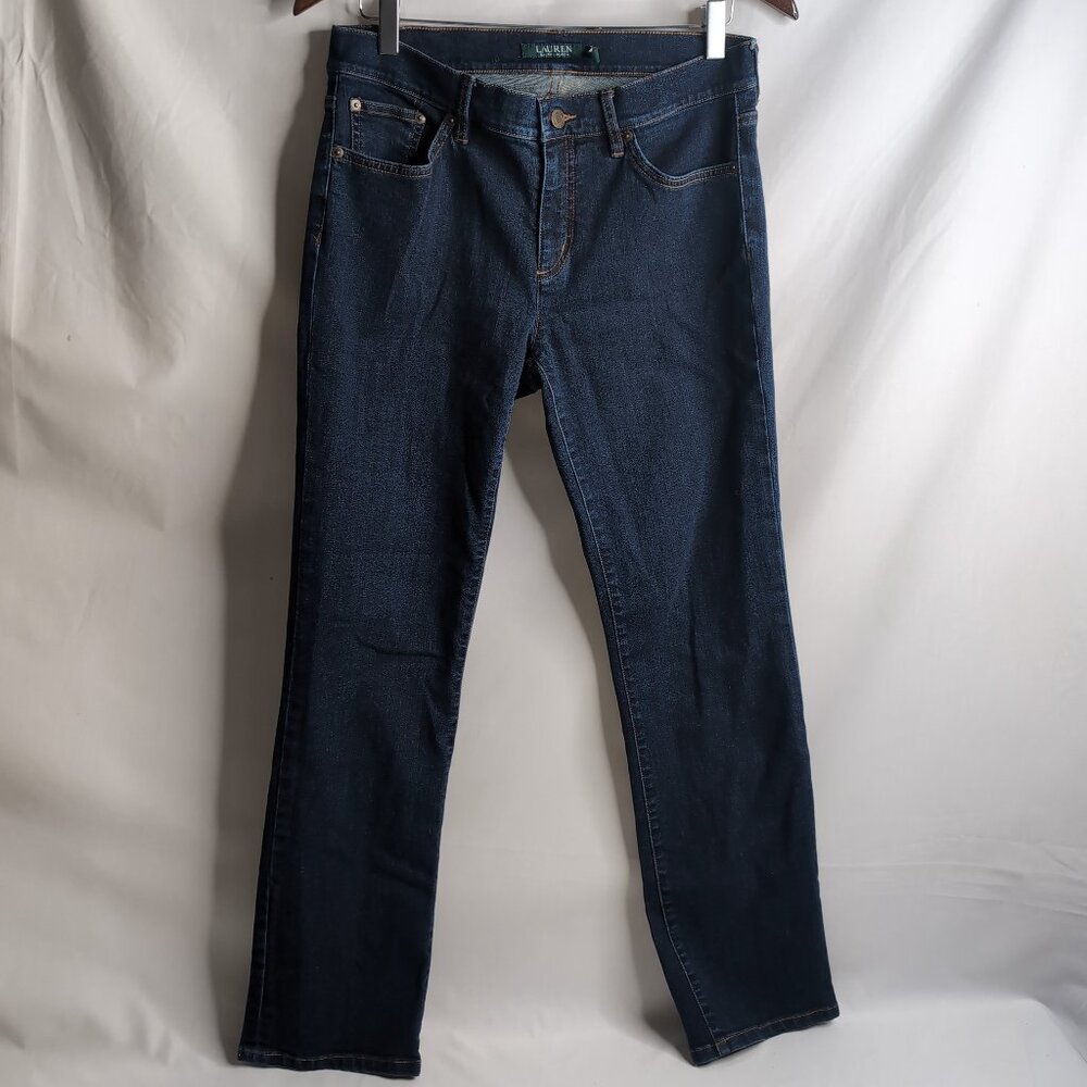 Lauren Ralph Lauren Women's Straight Leg Jeans - Dark Indigo Blue
